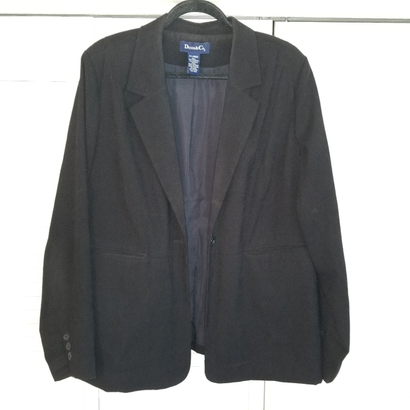 Denim & Co black blazer size XL - Picture 3 of 6